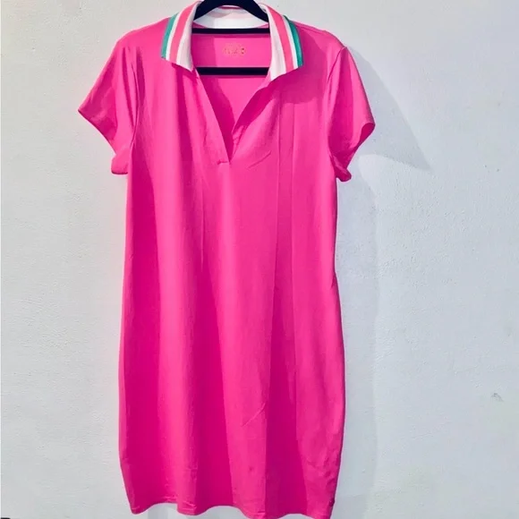 Lilly Pulitzer Luxletic Cayo Costa dress UPF 50+ Roxie pink - Picture 3 of 16